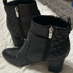 Marc Fisher Black Quilted Heeled Boots